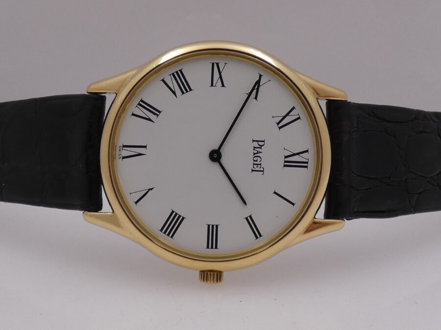 Piaget Mecanique Ultra Thin Oversize 9095N Oro Massiccio 18 Kt ANNI '90 Carica Manuale 9P2 - immagine 6