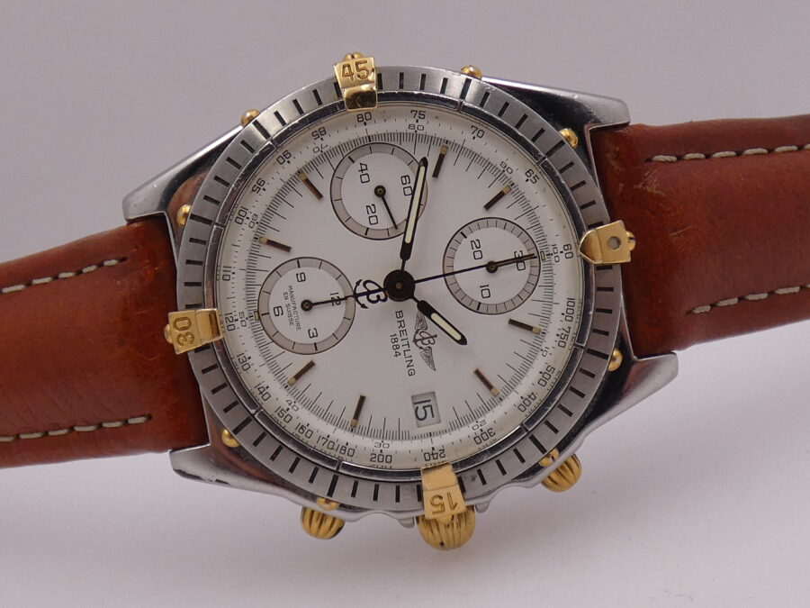 Cronografo Breitling Chronomat B13047 Acciaio & Oro Automatico Anni '90s - immagine 6