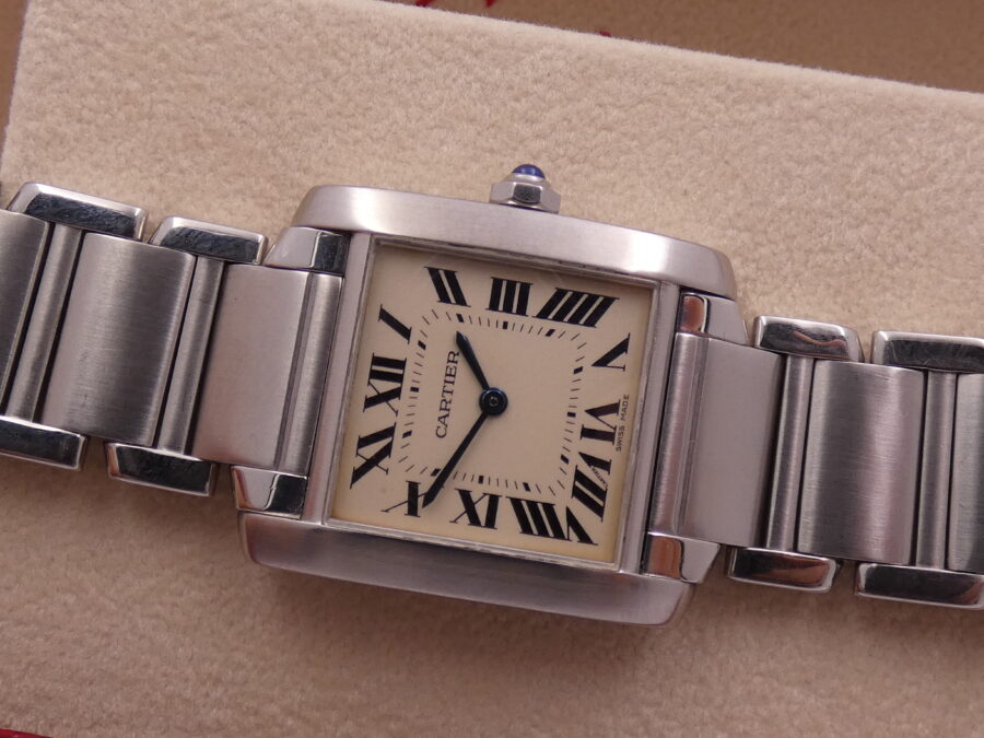 Cartier Tank Francaise 2301 Acciaio ANNI '2000s Braccialato Ladies - immagine 7