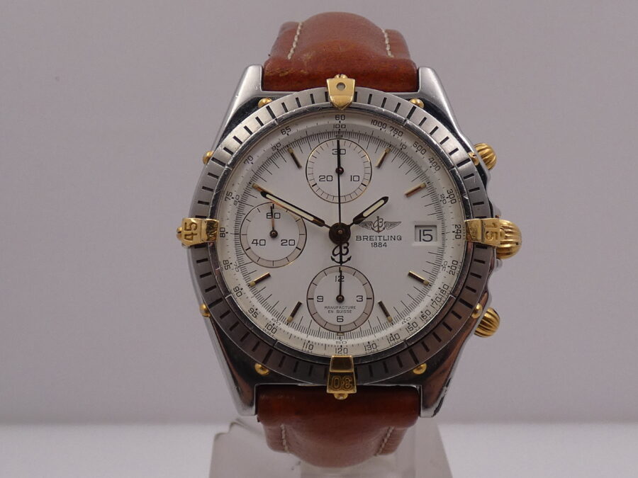 Cronografo Breitling Chronomat B13047 Acciaio & Oro Automatico Anni '90s - immagine 7