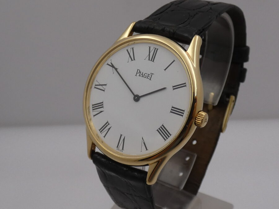 Piaget Mecanique Ultra Thin Oversize 9095N Oro Massiccio 18 Kt ANNI '90 Carica Manuale 9P2 - immagine 8