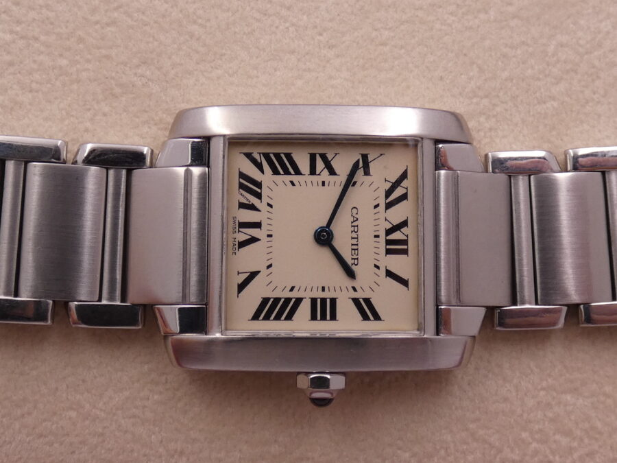 Cartier Tank Francaise 2301 Acciaio ANNI '2000s Braccialato Ladies - immagine 9