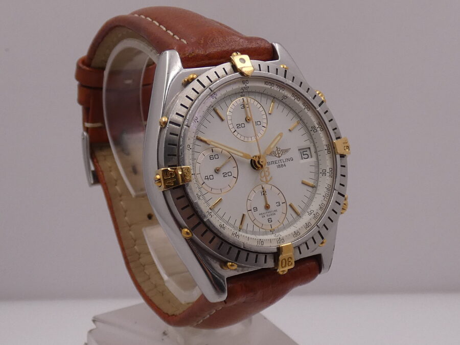Cronografo Breitling Chronomat B13047 Acciaio & Oro Automatico Anni '90s - immagine 9