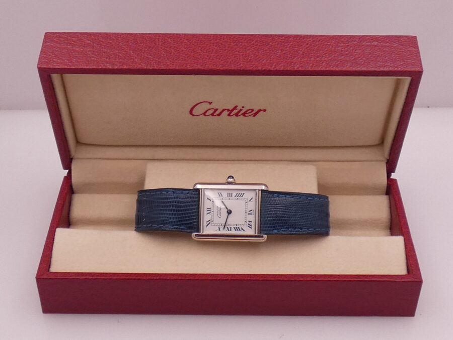 Cartier Tank Must De Cartier 1616 Silver 925 YEARS '90s Ladies Watch - immagine 10