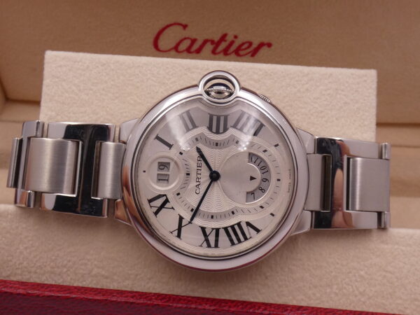Cartier Ballon Bleu GMT Big Date 3194 Acciaio Braccialato ANNI '2000s