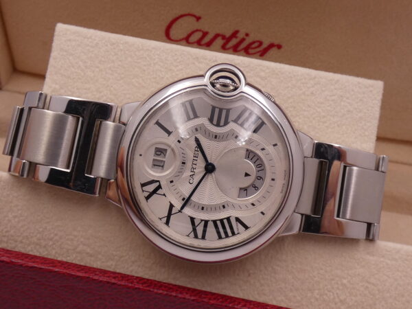 Cartier Ballon Bleu GMT Big Date 3194 Acciaio Braccialato ANNI '2000s