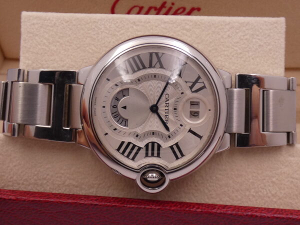 Cartier Ballon Bleu GMT Big Date 3194 Acciaio Braccialato ANNI '2000s