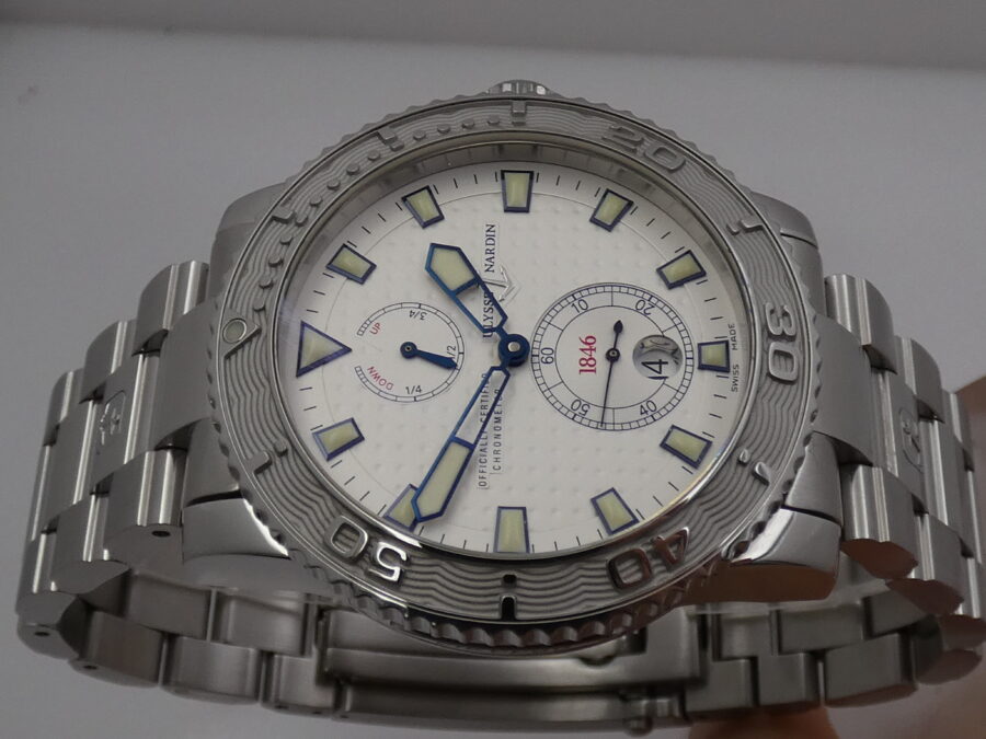 Ulysse Nardin Maxi Marine Diver 263-33 Automatic Chronometer Power Reserve TOP CONDITION Acciaio