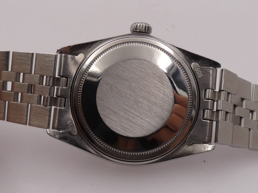 Rolex Datejust 36 Jubilee 16014 BLUE WIDE BOY DIAL Ghiera Oro Bianco 18 Kt Automatico ANNO 1980 Acciaio - immagine 14