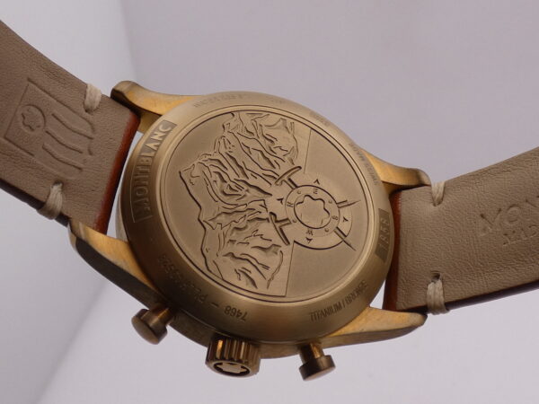 Cronografo Montblanc 1858 118223 NEW BOX PAPERS & STICKERS Titanium&Bronze Automatico