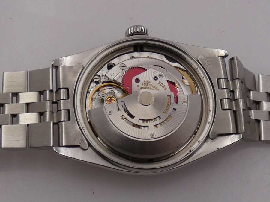 Rolex Datejust 36 Jubilee 16014 BLUE WIDE BOY DIAL Ghiera Oro Bianco 18 Kt Automatico ANNO 1980 Acciaio - immagine 16