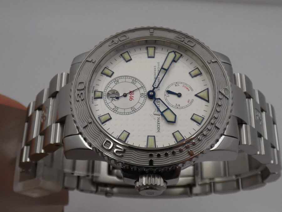 Ulysse Nardin Maxi Marine Diver 263-33 Automatic Chronometer Power Reserve TOP CONDITION Acciaio - immagine 3