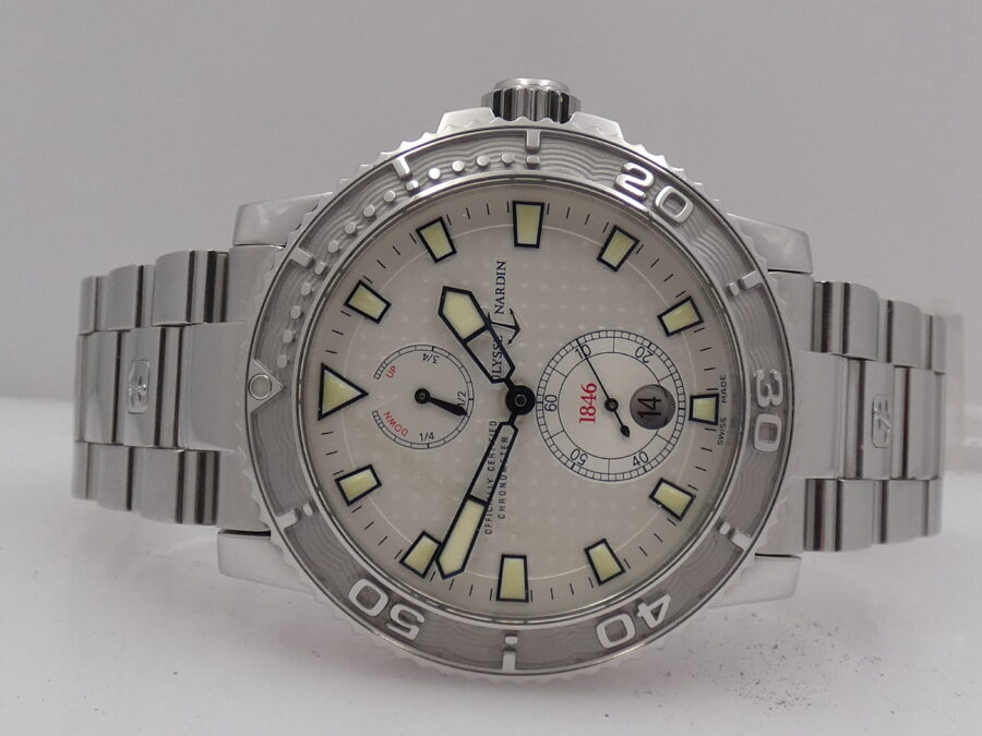 Ulysse Nardin Maxi Marine Diver 263-33 Automatic Chronometer Power Reserve TOP CONDITION Acciaio - immagine 4