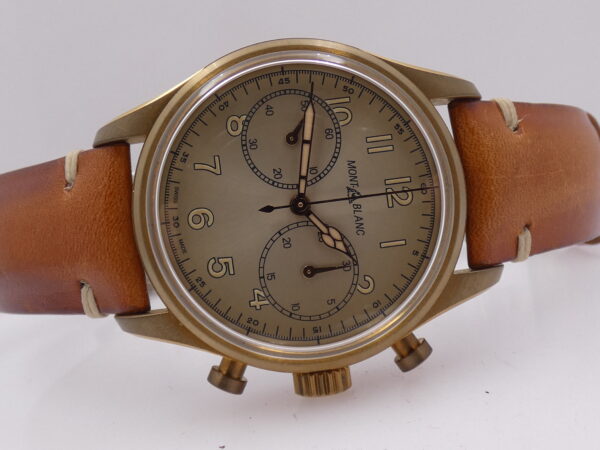 Cronografo Montblanc 1858 118223 NEW BOX PAPERS & STICKERS Titanium&Bronze Automatico