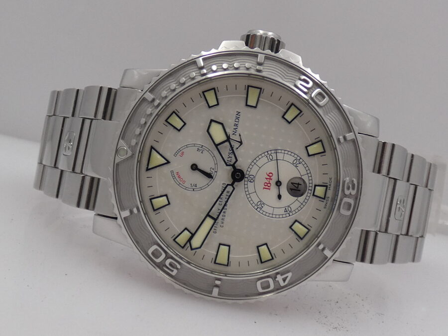 Ulysse Nardin Maxi Marine Diver 263-33 Automatic Chronometer Power Reserve TOP CONDITION Acciaio - immagine 5