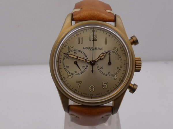 Cronografo Montblanc 1858 118223 NEW BOX PAPERS & STICKERS Titanium&Bronze Automatico