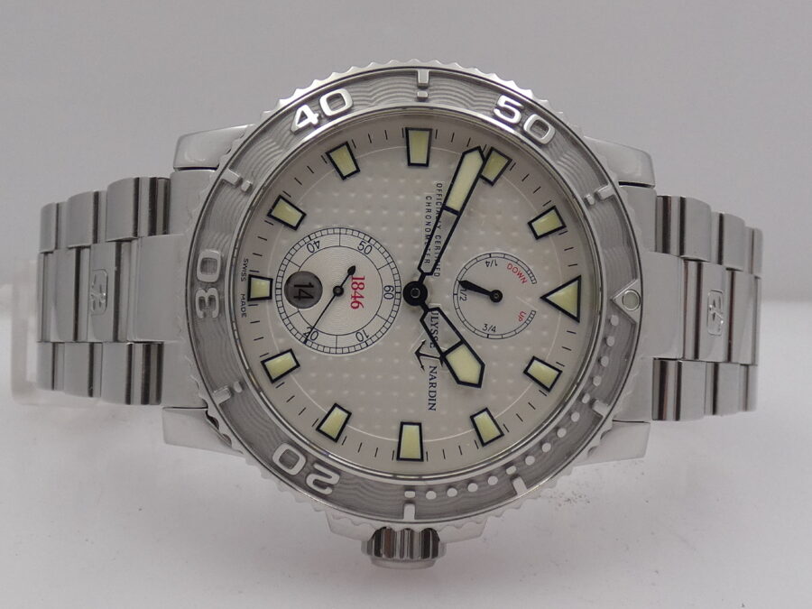 Ulysse Nardin Maxi Marine Diver 263-33 Automatic Chronometer Power Reserve TOP CONDITION Acciaio - immagine 6