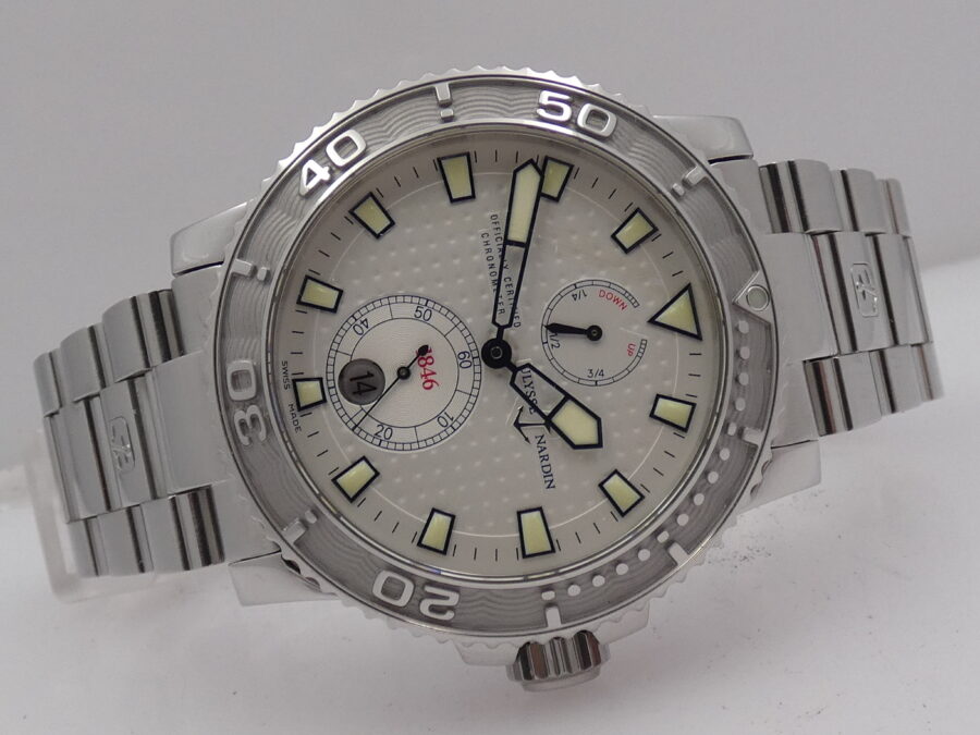 Ulysse Nardin Maxi Marine Diver 263-33 Automatic Chronometer Power Reserve TOP CONDITION Acciaio - immagine 7
