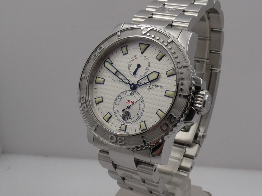 Ulysse Nardin Maxi Marine Diver 263-33 Automatic Chronometer Power Reserve TOP CONDITION Acciaio - immagine 9