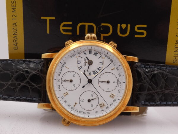 Longines Untouched Ernest Francillon Chrongraph Rattrapante 18 Kt Solid Gold BOX & PAPERS Automatico