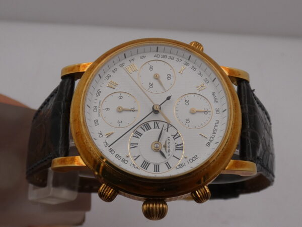 Longines Untouched Ernest Francillon Chrongraph Rattrapante 18 Kt Solid Gold BOX & PAPERS Automatico
