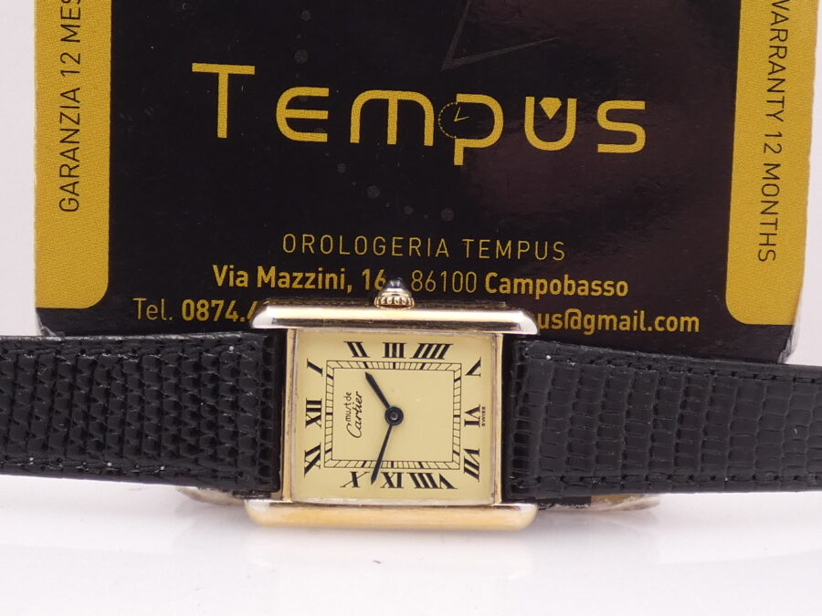 Cartier Must Tank Vermeil 590005 Silver 925 18 Kt G.F. ANNI '90 - immagine 2