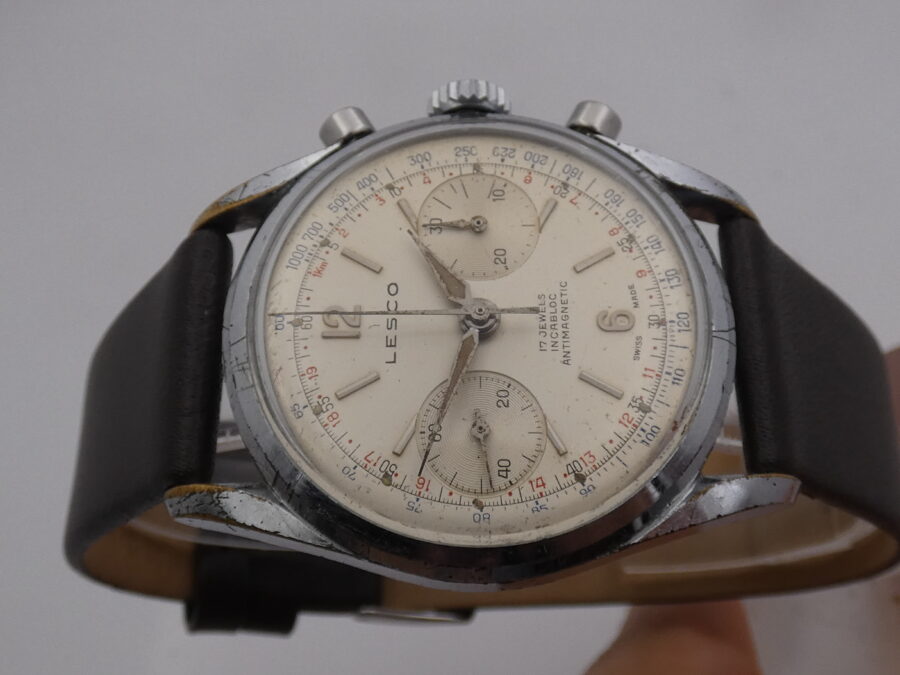Cronografo Lesco Bicompax 36mm ANNI '50s Carica Manuale Landeron 248