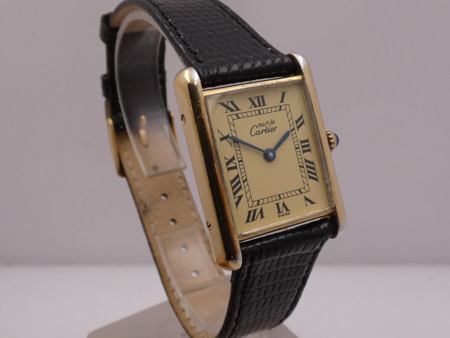 Cartier Must Tank Vermeil 590005 Silver 925 18 Kt G.F. ANNI '90 - immagine 11