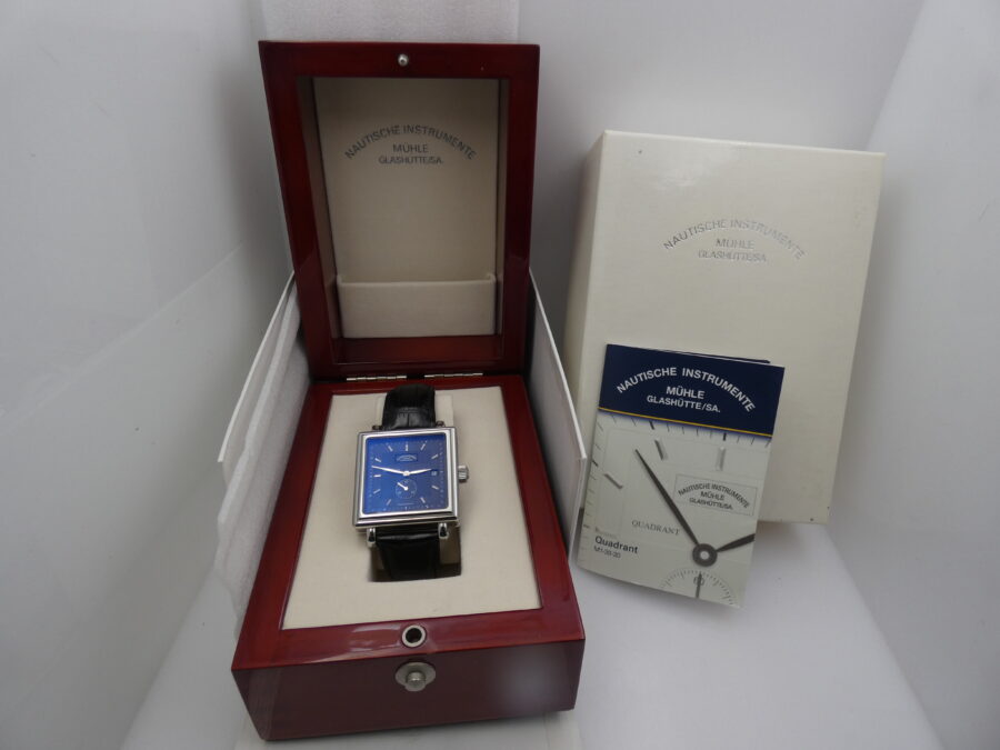 Mühle Glashütte Teutonia II  Quadrant M1-30-30-LB BOX & PAPERS Automatico Acciaio ANNO 2008 - immagine 11