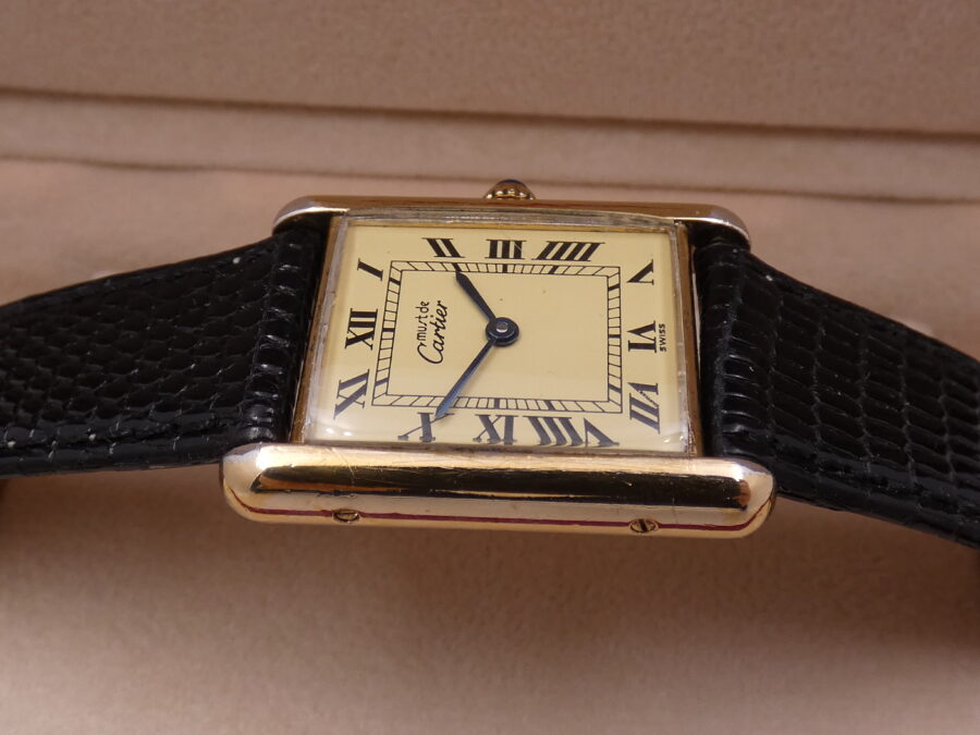 Cartier Must Tank Vermeil 590005 Silver 925 18 Kt G.F. ANNI '90 - immagine 12
