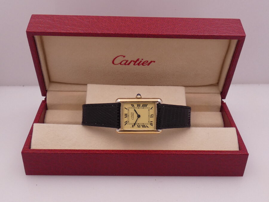 Cartier Must Tank Vermeil 590005 Silver 925 18 Kt G.F. ANNI '90 - immagine 13