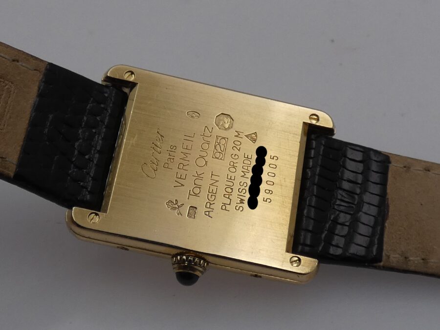 Cartier Must Tank Vermeil 590005 Silver 925 18 Kt G.F. ANNI '90 - immagine 16