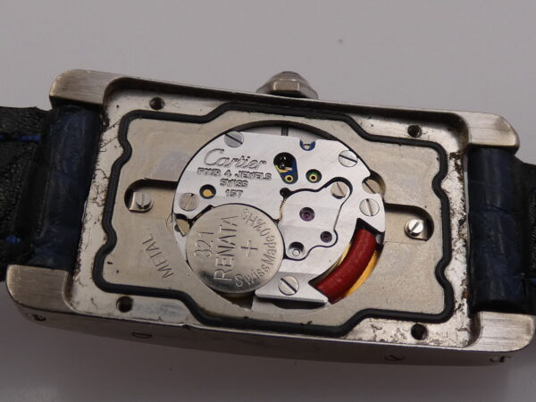 Cartier Tank Americaine Lady 2489 Oro Bianco 18 Kt Anni '2000s