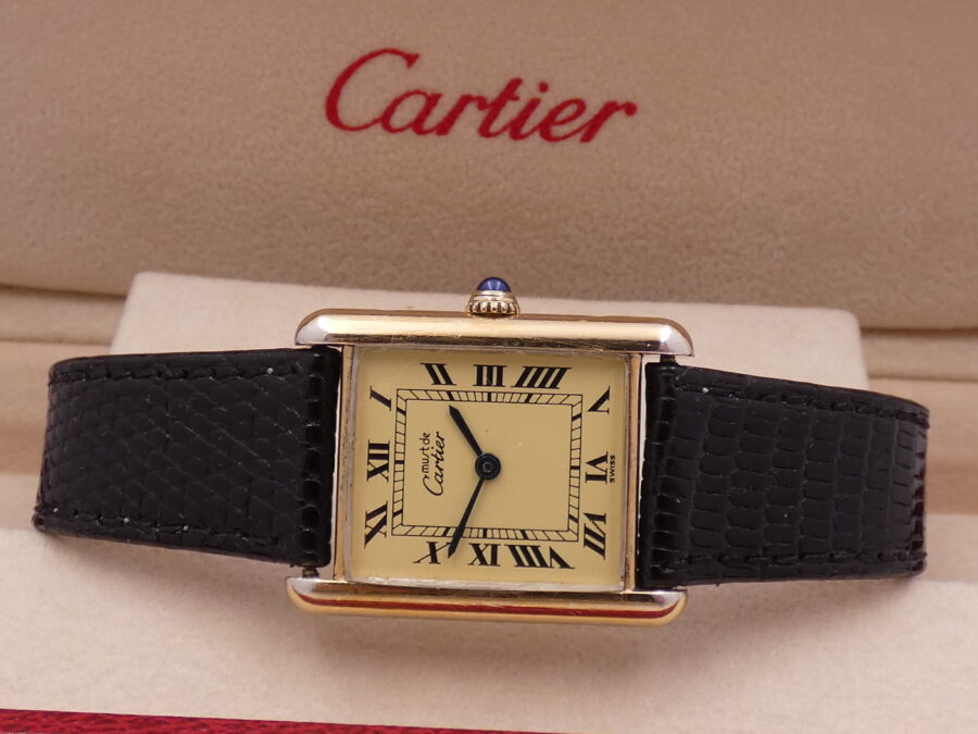 Cartier Must Tank Vermeil 590005 Silver 925 18 Kt G.F. ANNI '90 - immagine 3