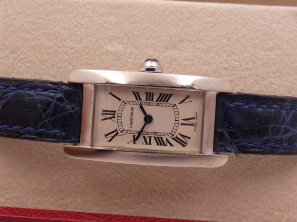 Cartier Tank Americaine Lady 2489 Oro Bianco 18 Kt Anni '2000s