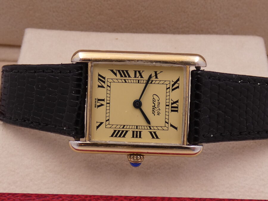Cartier Must Tank Vermeil 590005 Silver 925 18 Kt G.F. ANNI '90 - immagine 5