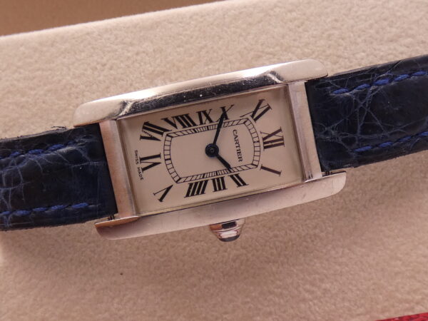 Cartier Tank Americaine Lady 2489 Oro Bianco 18 Kt Anni '2000s