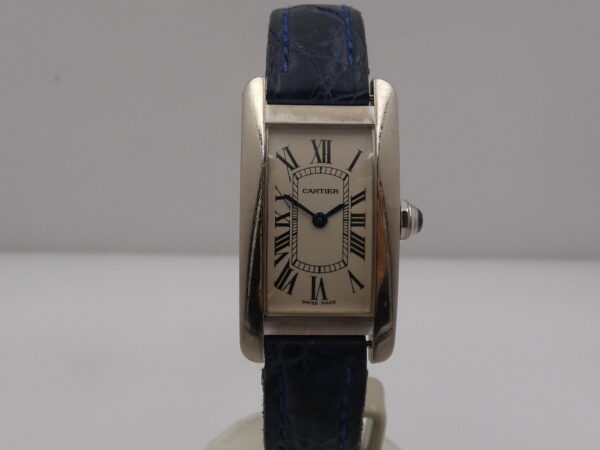 Cartier Tank Americaine Lady 2489 Oro Bianco 18 Kt Anni '2000s