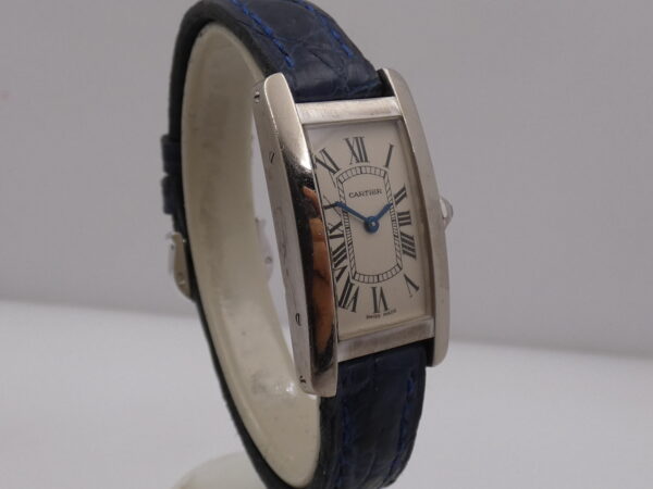 Cartier Tank Americaine Lady 2489 Oro Bianco 18 Kt Anni '2000s