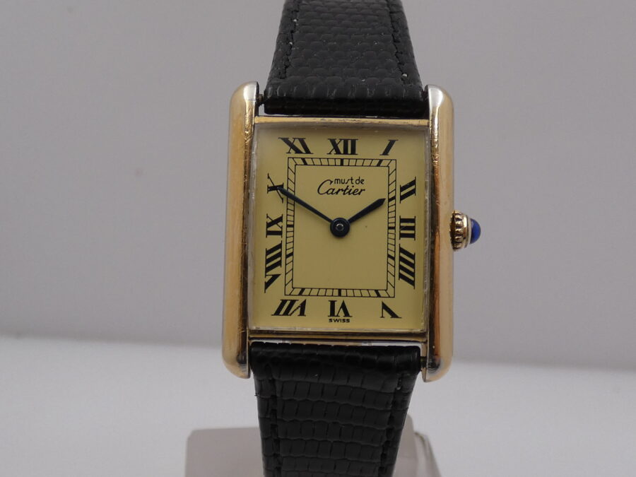 Cartier Must Tank Vermeil 590005 Silver 925 18 Kt G.F. ANNI '90 - immagine 9