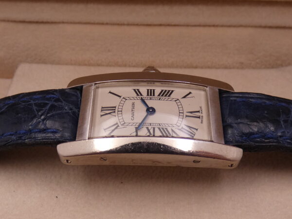 Cartier Tank Americaine Lady 2489 Oro Bianco 18 Kt Anni '2000s