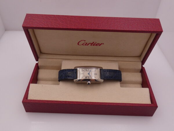 Cartier Tank Americaine Lady 2489 Oro Bianco 18 Kt Anni '2000s