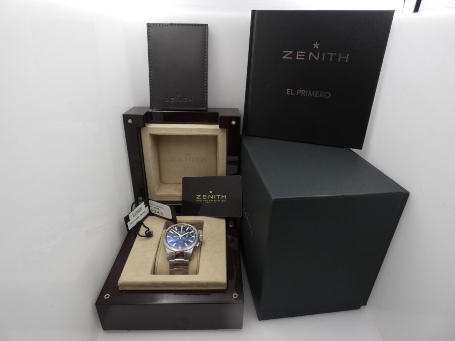 Zenith Captain El Primero Pilot Chronografo BOX & PAPERS Top Condition ANNO 2013 Automatico - immagine 11