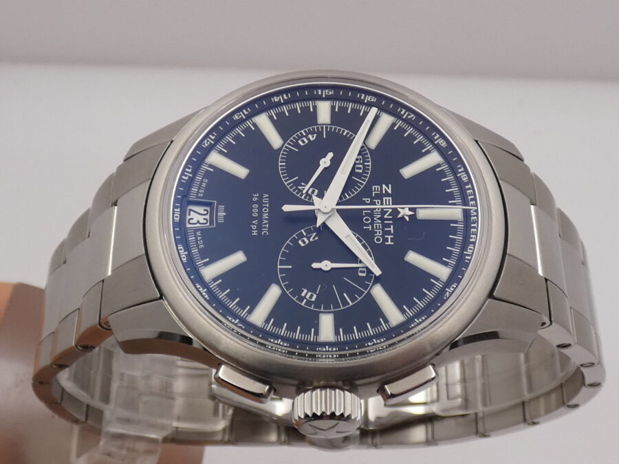 Zenith Captain El Primero Pilot Chronografo BOX & PAPERS Top Condition ANNO 2013 Automatico - immagine 3