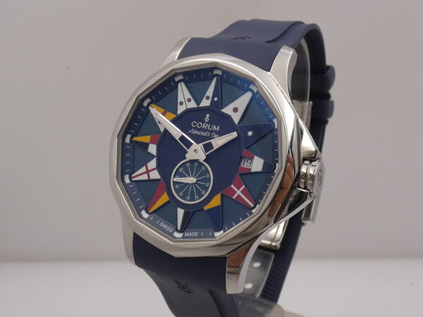Corum Admiral's Cup Legend 42mm 01.0090 BOX & PAPERS Automatico Acciaio