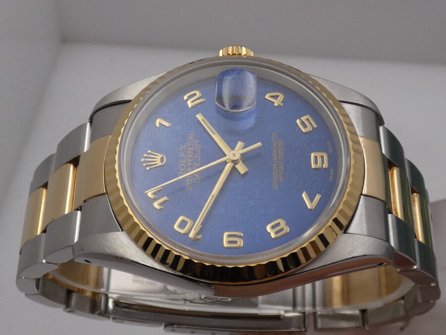 Rolex Datejust 36 16233 Blue Jubilee Dial Acciaio & Oro 18Kt ANNO 1991 Automatico With BOX
