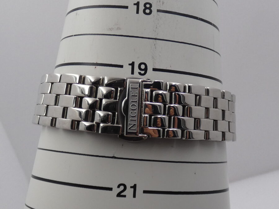 Armand Nicolet Tramelan Hunter Date 9040A NEW OLD STOCK BOX & PAPERS Automatico Bracelet - immagine 11