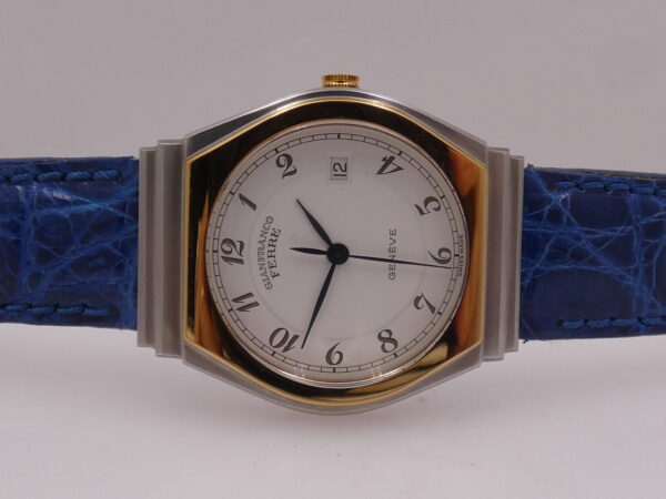 Gianfranco Ferrè Dual Tone Steel & 18Kt G.F. SWISS MADE Anni '90s