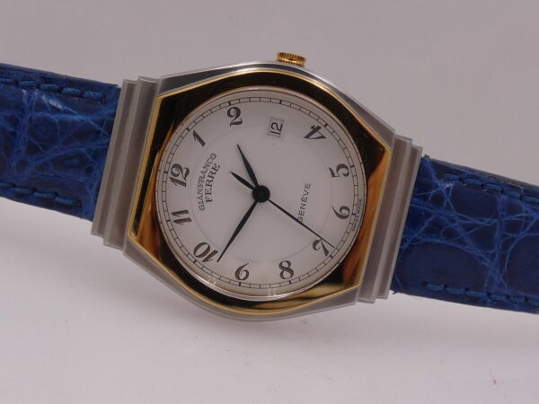 Gianfranco Ferrè Dual Tone Steel & 18Kt G.F. SWISS MADE Anni '90s