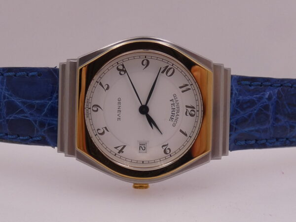 Gianfranco Ferrè Dual Tone Steel & 18Kt G.F. SWISS MADE Anni '90s